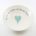 Pasta Bowl Medium Heart & Words Turquoise