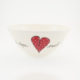 Salad Bowl Small Heart & Words Red