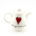 Tea Pot Heart & Words Red