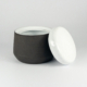 Kiki Sugar Pot - Black Clay White Glaze