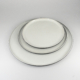 Diana Plate 29.5 - Black Clay White Glaze