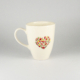 Mug A - Floral Heart Design Red