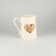 Milk Jug - Floral Heart Design Red