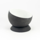 Di Round Support Bowl Black Clay White Gloss