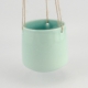 Small Ceramic Hanging Pot - Turquoise Gloss