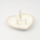 Heart Ring Trinket Bowl - White & Gold