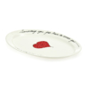 Oval Platter Medium Heart & Words Red