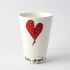 V Candle Heart & Words Red