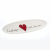 Loaf Platter Heart & Words Red
